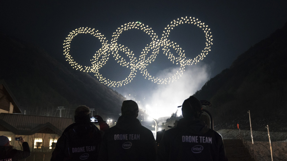 Les drones Intel illuminent le ciel aux Jeux Olympiques de PyeongChang